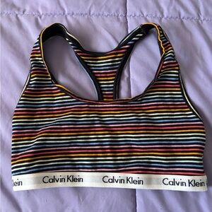 Calvin Klein Multicolor Striped Bra